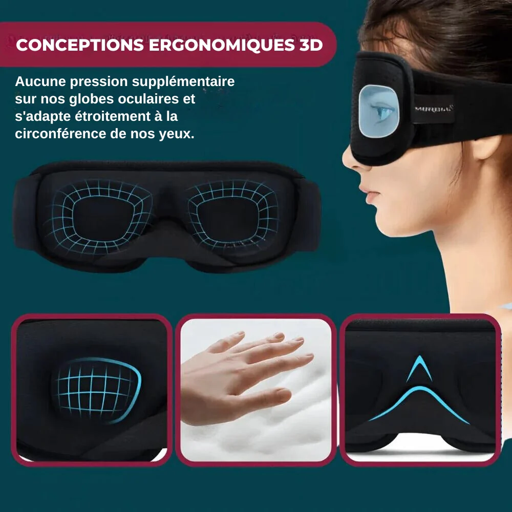 CloudRest - Masque De Sommeil Ergonomique Avec Conception Oculaire Sans Pression - Image 3