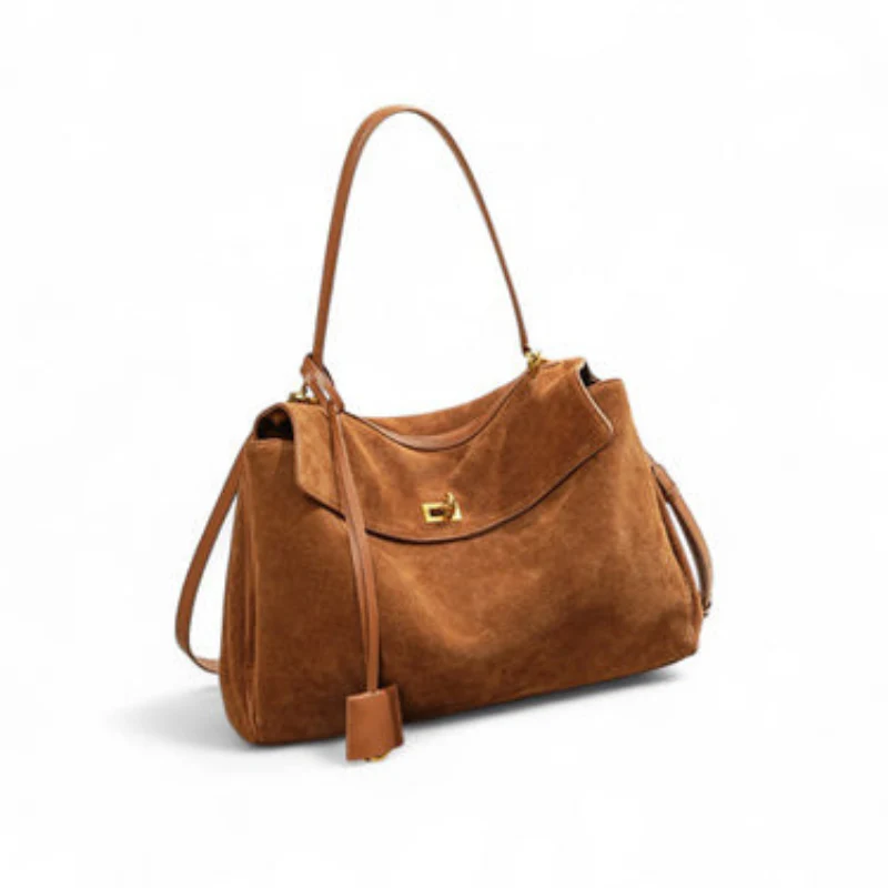 Laura – Grand sac à main en daim avec forme rectangulaire - Image 6