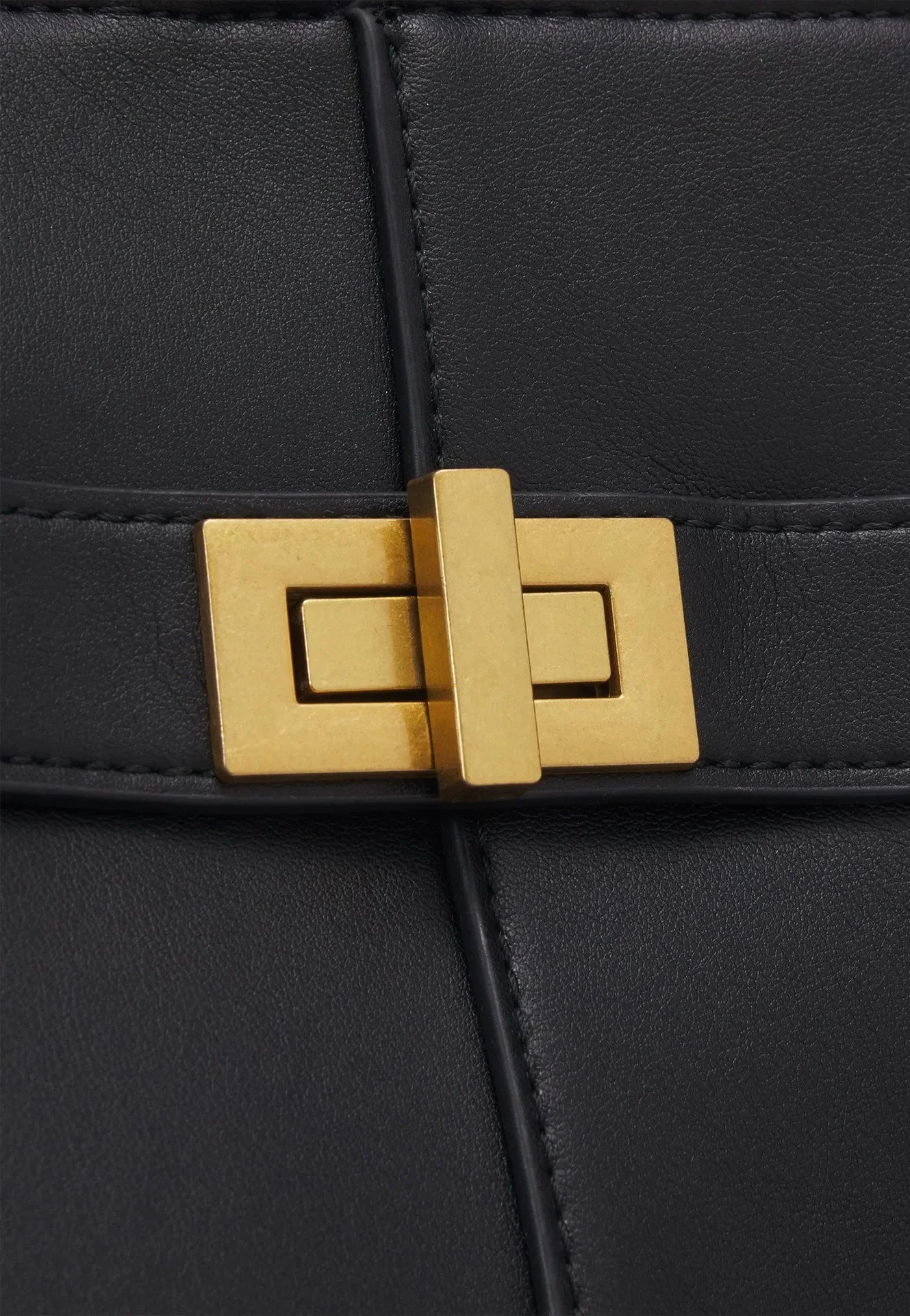 LYRA – Grand Sac à Main Noir en Cuir PU - Image 4