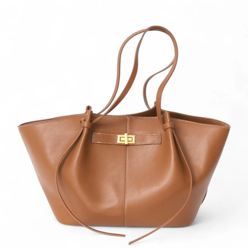 LYRA – Grand Sac à Main Noir en Cuir PU - Image 8