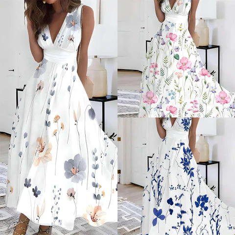 Sophie - Robe à Imprimé Floral Et Col En V - Image 4