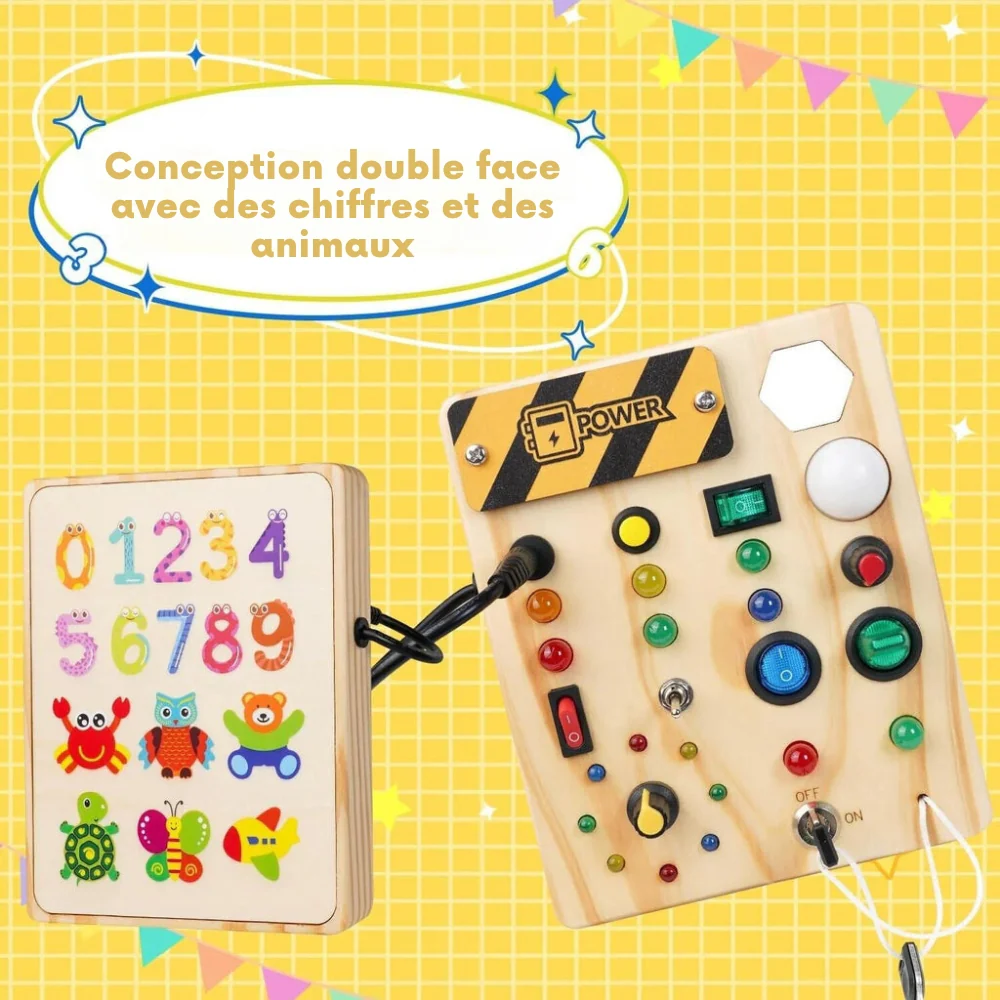 SparkQuest - Tableau D'affichage Montessori Pour Tout-Petits Avec 27 Lumières LED - Image 4