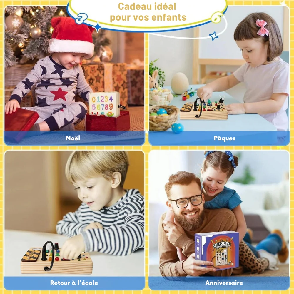 SparkQuest - Tableau D'affichage Montessori Pour Tout-Petits Avec 27 Lumières LED - Image 7