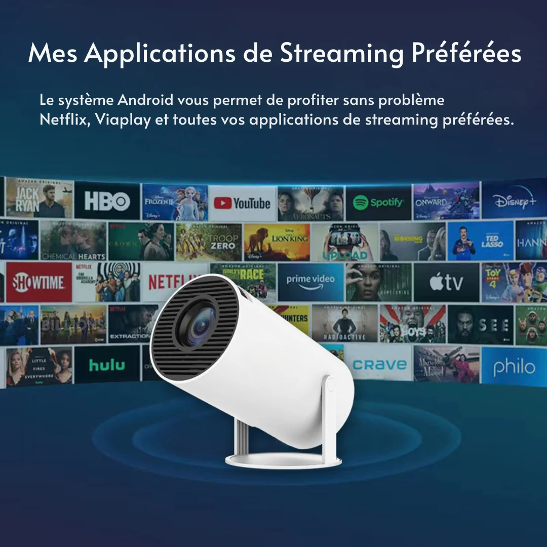 UltraScreen – Projecteur intelligent 4K avec connectivité transparente pour les films et les jeux - Image 3