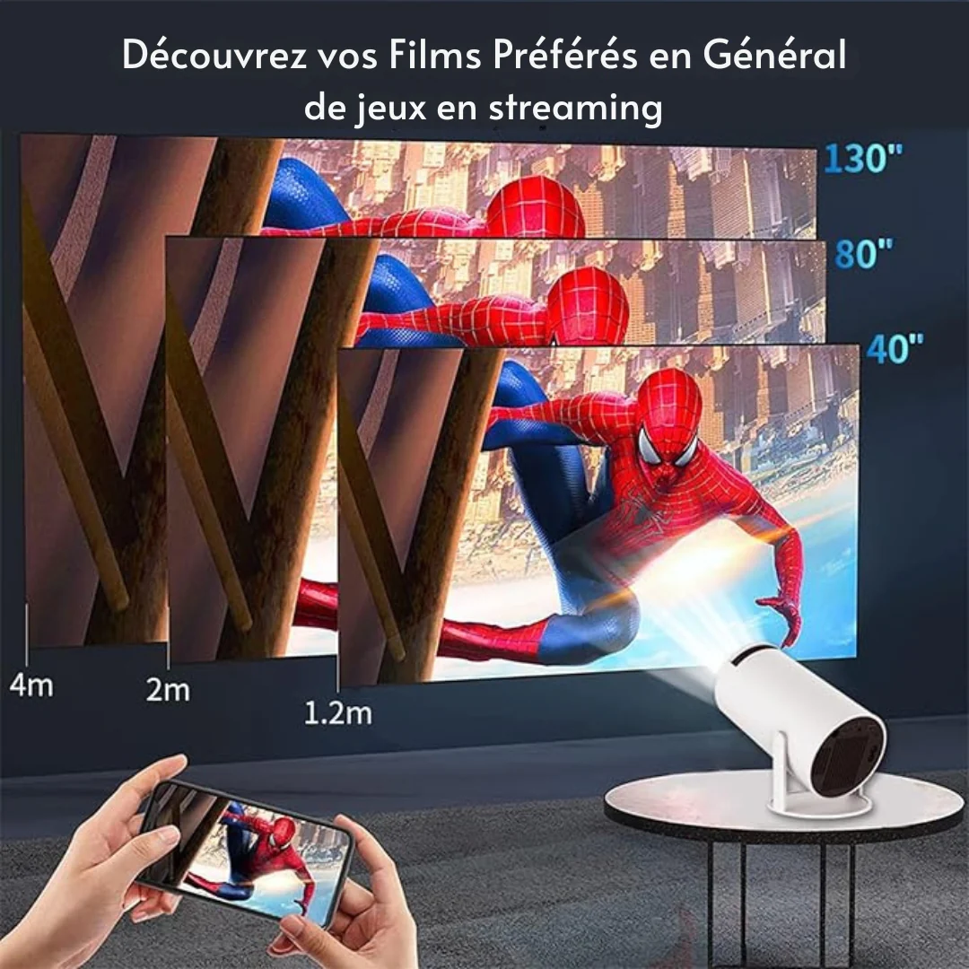 UltraScreen – Projecteur intelligent 4K avec connectivité transparente pour les films et les jeux - Image 4