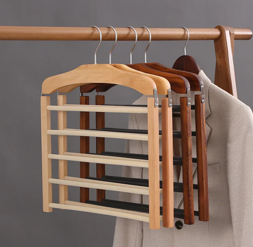 WoodFlex - Organisateur de vêtements réglable avec fonctions d'économie d'espace - Image 3